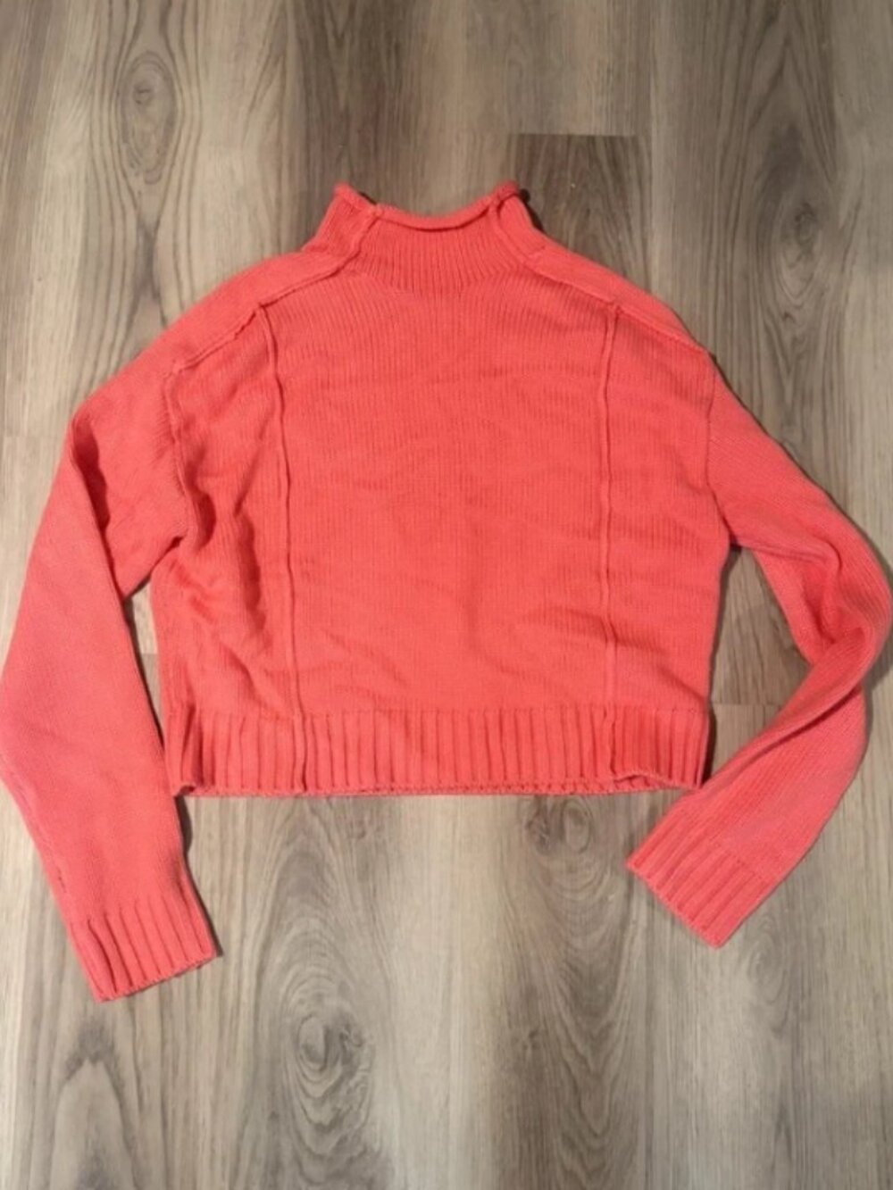 Vestique Coral Pink Turtleneck Sweater
